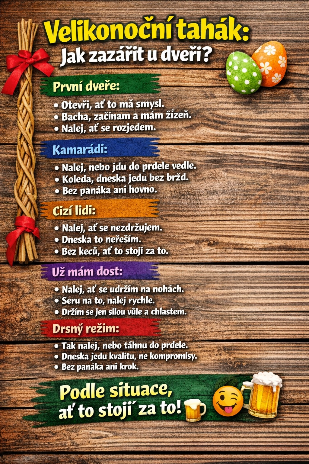 Tahák kdy a&nbsp;jak použít sprosté velikonoční koledy